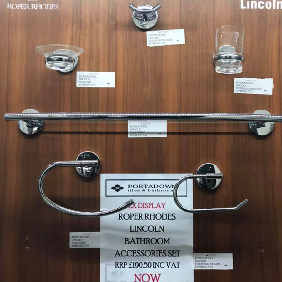 Roper Rhodes Lincoln bathroom accessories set - Portadown Tiles & Bathrooms showroom in Portadown Northern Ireland