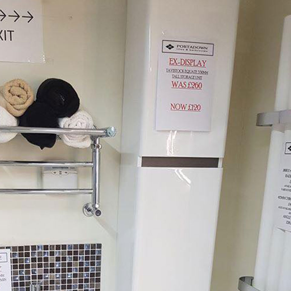 Tavistock Equate 550mm tall storage unit - Portadown Tiles & Bathrooms showroom in Portadown Northern Ireland