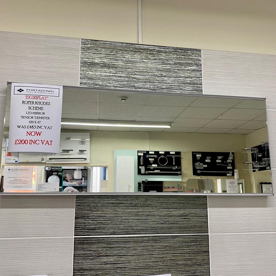 Roper Rhodes Scheme LED Mirror 120x47 - Portadown Tiles & Bathrooms showroom in Portadown Northern Ireland